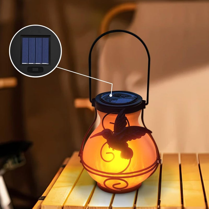 Babineto 2 Pack Replacement Solar Light Tops with Flickering Flame,Waterproof Outdoor Solar Light Parts for Lantern (Top Size 3.35 inch, Bottom Size 2.87 inch),Hot Air Balloon Lanterns Replacement Kit - Image 3